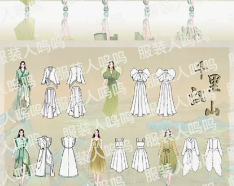 汉元素千里江山图效果图19.99！千里江山...