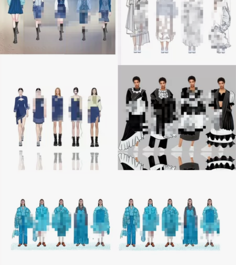 服装的款式图效果图，有海洋风、哥特风、复古...