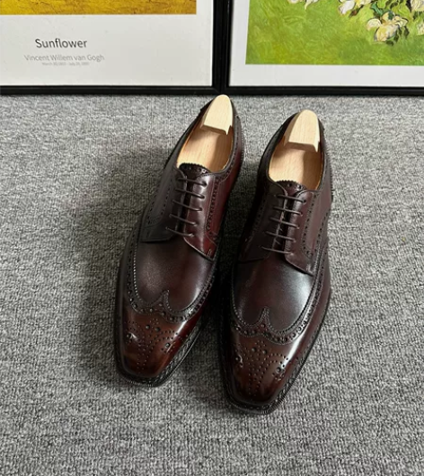 40 码天花板挪威缝工艺全手工缝制男士布洛...