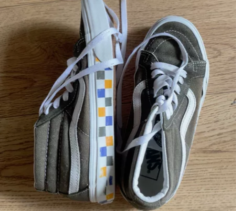 vans军绿色36.5码，高中识货买的 感...