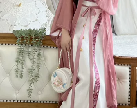 玉术原创汉服【仲夏玫瑰】旋裙宋制长干寺吊带...