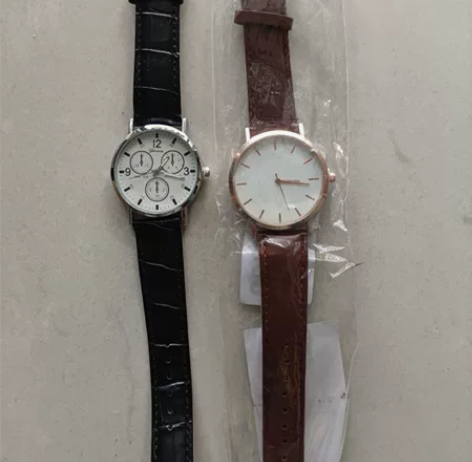 简约男式石英手表打包出售实物如图，两只手表...