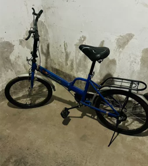 折叠自行车 80元 骑走 闲置一辆折叠自行...
