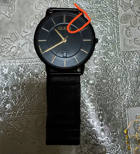 OLEVS欧利时黑钢黑面男时尚潮流表，当时...