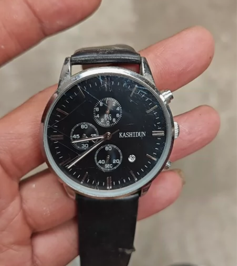 卡诗顿六针男士石英手表  大表盘 实物图拍...