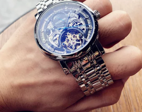 ?正品黑武士手表男士全自动机械表学生商务防...