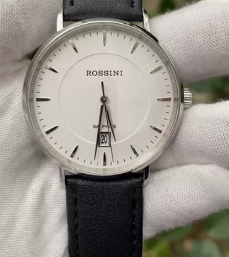 二手正品ROSSINI(罗西尼)石英男表,...
