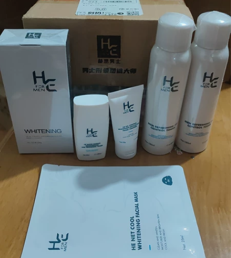 全新未拆封赫恩男士套装美白洁面乳洗面奶爽肤...