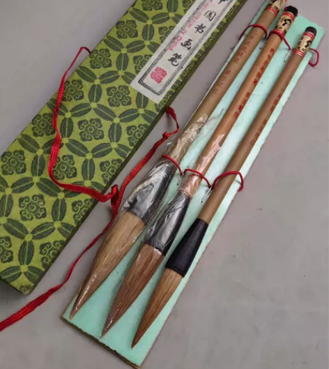 90年代狼毫斗笔，3支打包，山羊牌，北尾提...
