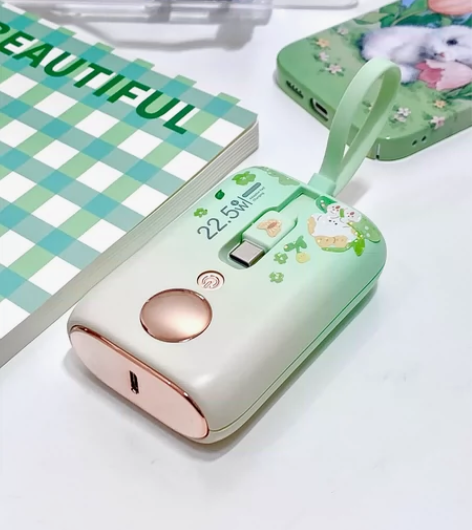 ?Roiskin小巧魔棒充电宝自带线超级快...