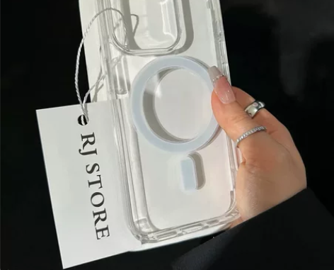 趣味壳高级简约透明磁吸适用iPhone15...