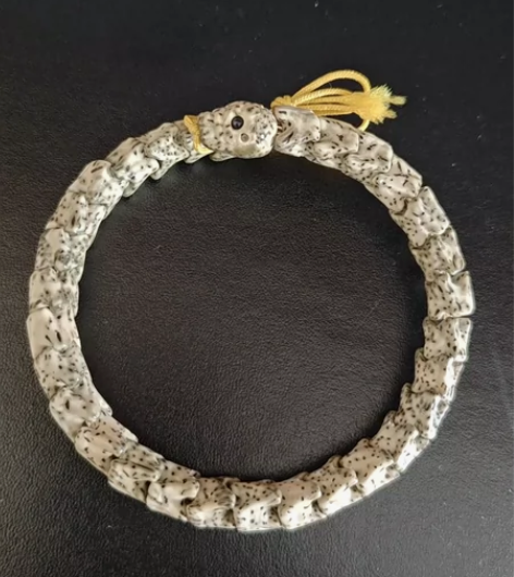 星月蛇骨链10mm  灵玉料子油性大 精雕...