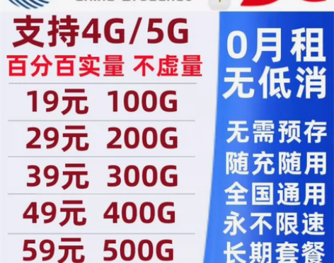 实量不虚标 随用随充 没有月租 没有首...