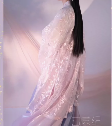 东月棠原创【春樱】汉服元素齐胸裙大袖衫超仙...