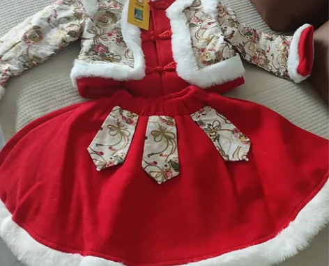 首行写明 叮当猫女童汉服拜年服冬款 款式材...
