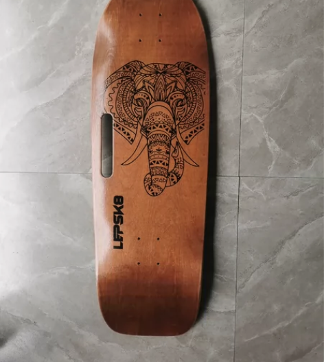 手提孔系列之象陆地冲浪板，浅棕色木纹，镂空...