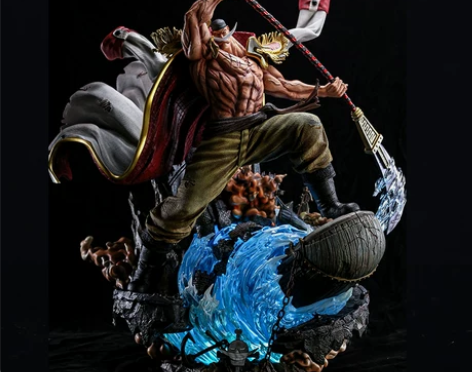 海贼王手办gk白胡子顶上战争三船长路飞雕像...