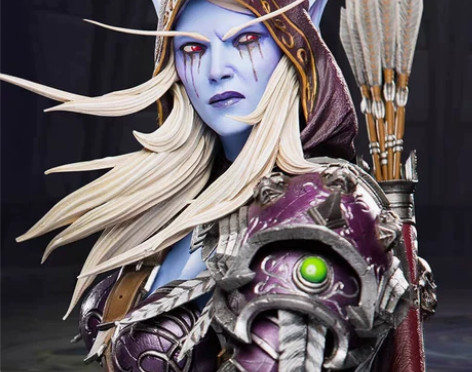 暴雪官方魔兽世界，希尔瓦娜斯雕像，原箱原盒...