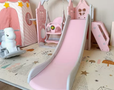 滑滑梯室内家用儿童2至10岁滑梯秋千二合一...