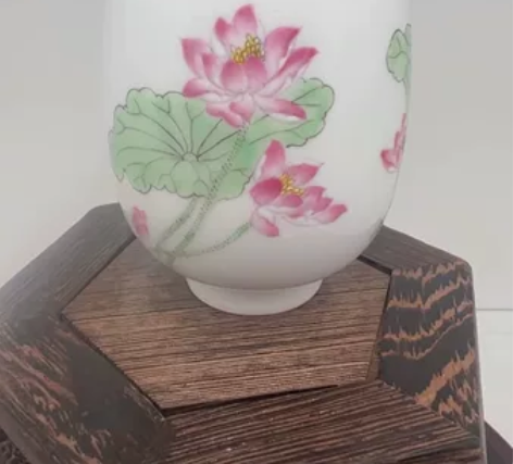 特价景德镇手绘粉彩珐琅彩荷花闻香杯茶杯主人...