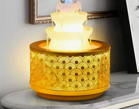 八方来财时来运转滚动球循环小喷泉长流水摆件...