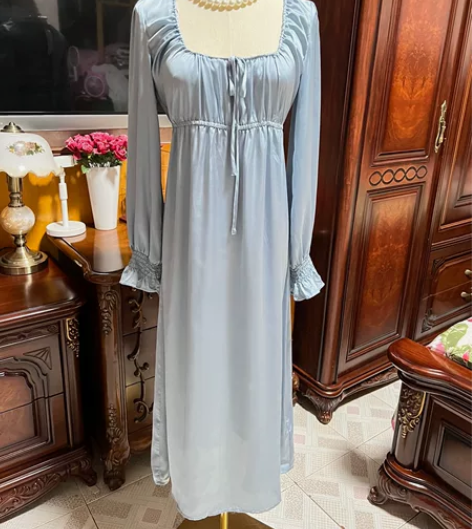 全新实拍甜蜜软糯法式女士纯欲花边长袖甜美服...