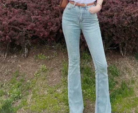 张百亿喇叭牛仔裤加长xs码，全新仅拍照，下...