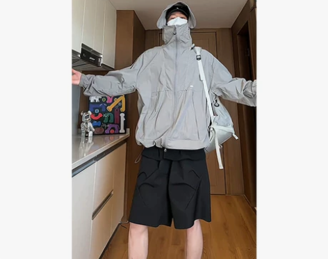 户外遮阳防晒服外套男款夏季美式潮牌机能风防...