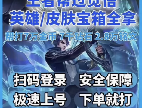 包拿王者荣耀觉悟人机史诗皮肤宝箱安卓ios...