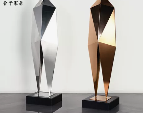 雕塑摆件北欧客厅电视柜落地玄关高级软装饰轻...