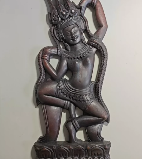 精包装东南亚木雕艺术品 高40宽18 感兴...