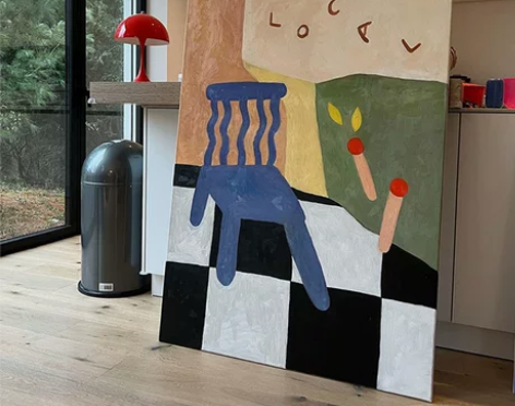 现代简约抽象微喷油画大幅客厅装饰画沙发背景...