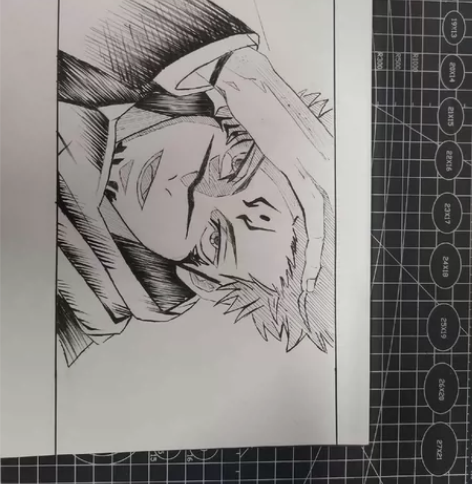 咒术回战手绘画 黑白画 网上临摹的。卖了赚...