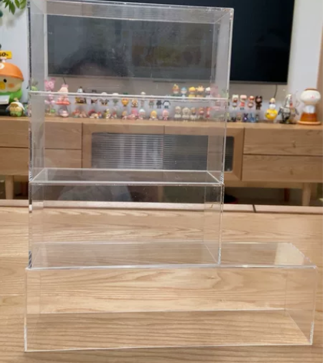 透明亚克力盲盒展示盒潮玩收纳置物架手办模型...