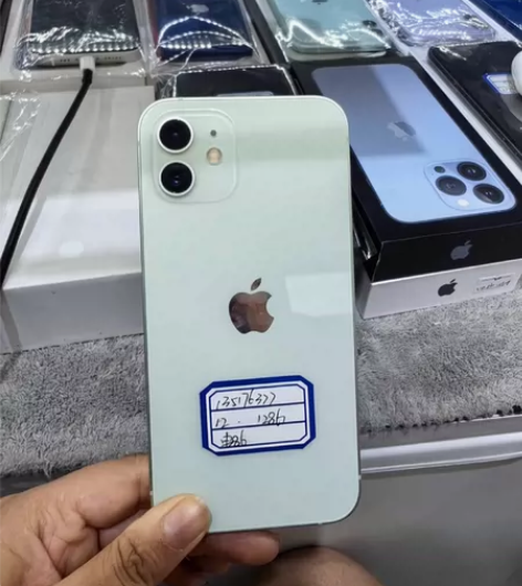 苹果国行正品12电池86 128g绿色，手...