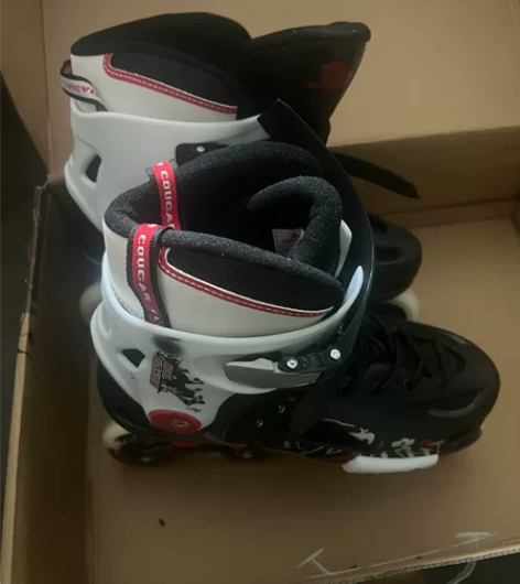 美洲狮溜冰鞋成人专业单排平花鞋轮滑鞋花式旱...