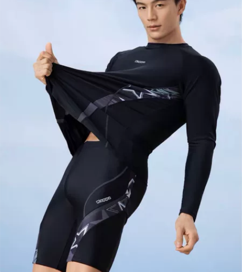 Kappa卡帕泳衣男士套装长袖上衣防晒防尴...