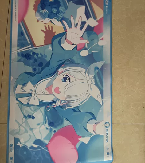 正版悠星蔚蓝档案周边：阿罗娜大鼠标垫仅拆，...