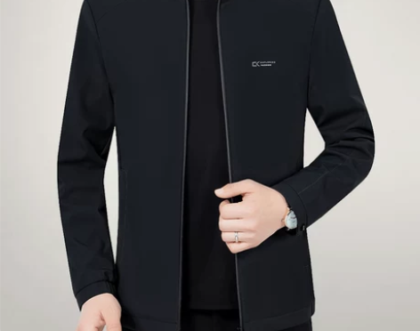 啄木鸟秋季中年男士夹克2023新款休闲立领...