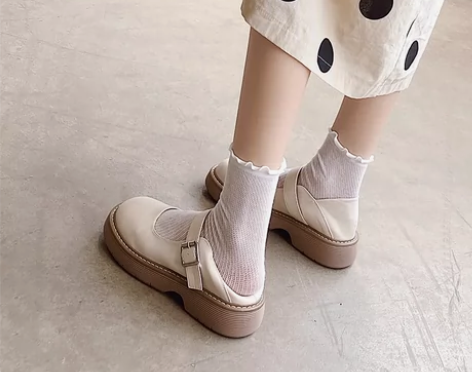 厚底软底圆头娃娃鞋玛丽珍鞋女单鞋2023春...