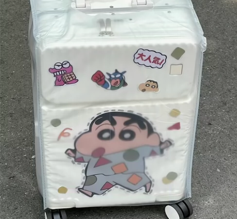嗯！我的蜡笔小新行李箱怎么不算好看呢 自带...