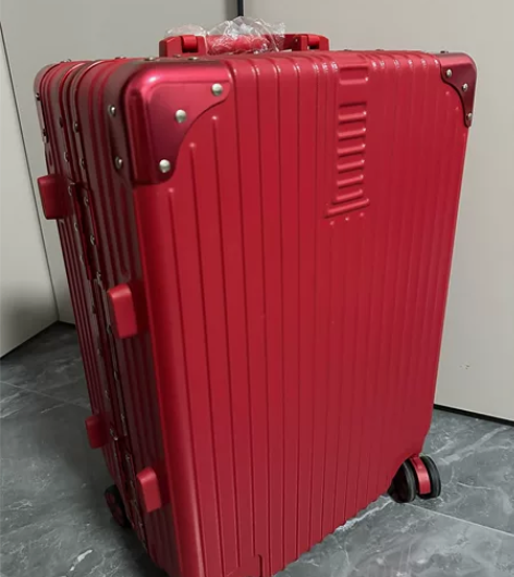 结婚行李箱陪嫁箱红色箱子拉杆箱女皮箱婚礼用...