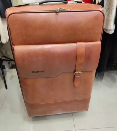 广州品牌珉璐保罗拉杆箱,28寸中棕色全新正...