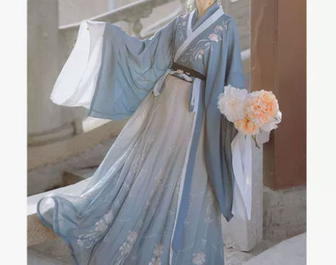 桔屿汉服女中国风交领大袖齐腰襦裙魏晋风原创...