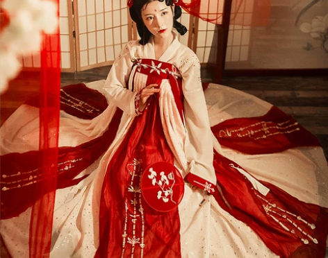 ?星宿汉服女原创中国风古装学生齐腰齐胸襦裙...