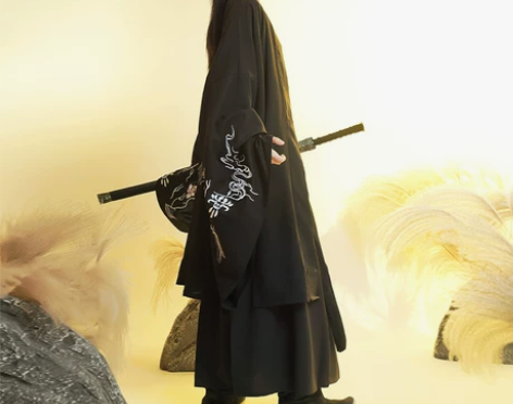 孤鲤原创汉服男刺绣古风仙气公子帅气飘逸魏晋...