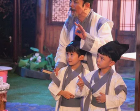 国学书童成人儿童古装汉服三字经弟子规演出服...