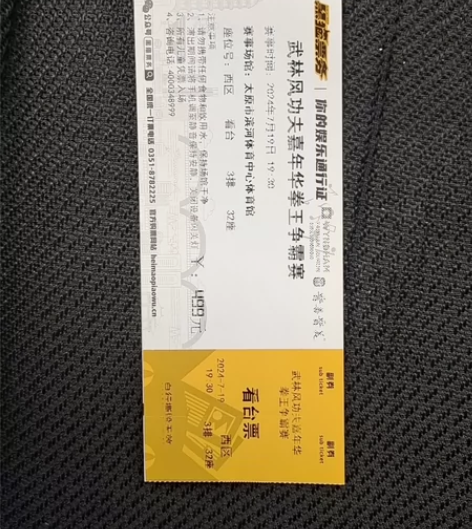 武林风功夫嘉年华拳王争霸赛看台票 赛事时间...