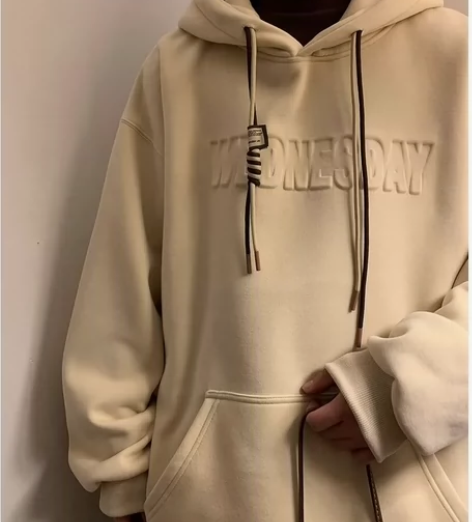 美式卫衣男2023秋冬新款潮牌连帽加绒加厚...