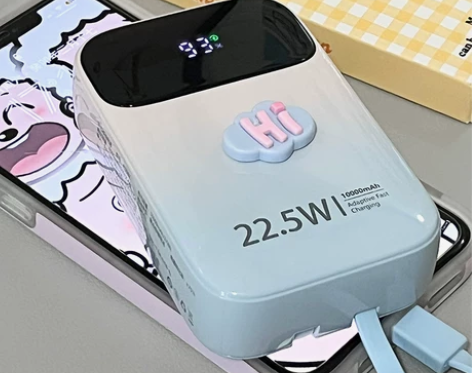 Roiskin超Q充电宝容量超大自带线快充...